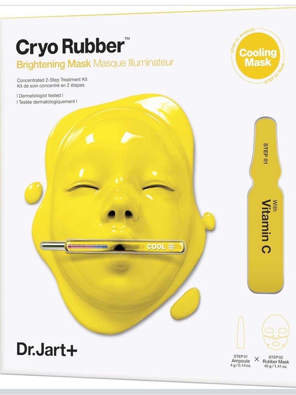 Dr. Jart+ Cryo Rubber Brightening Mask - Yellow & Mint